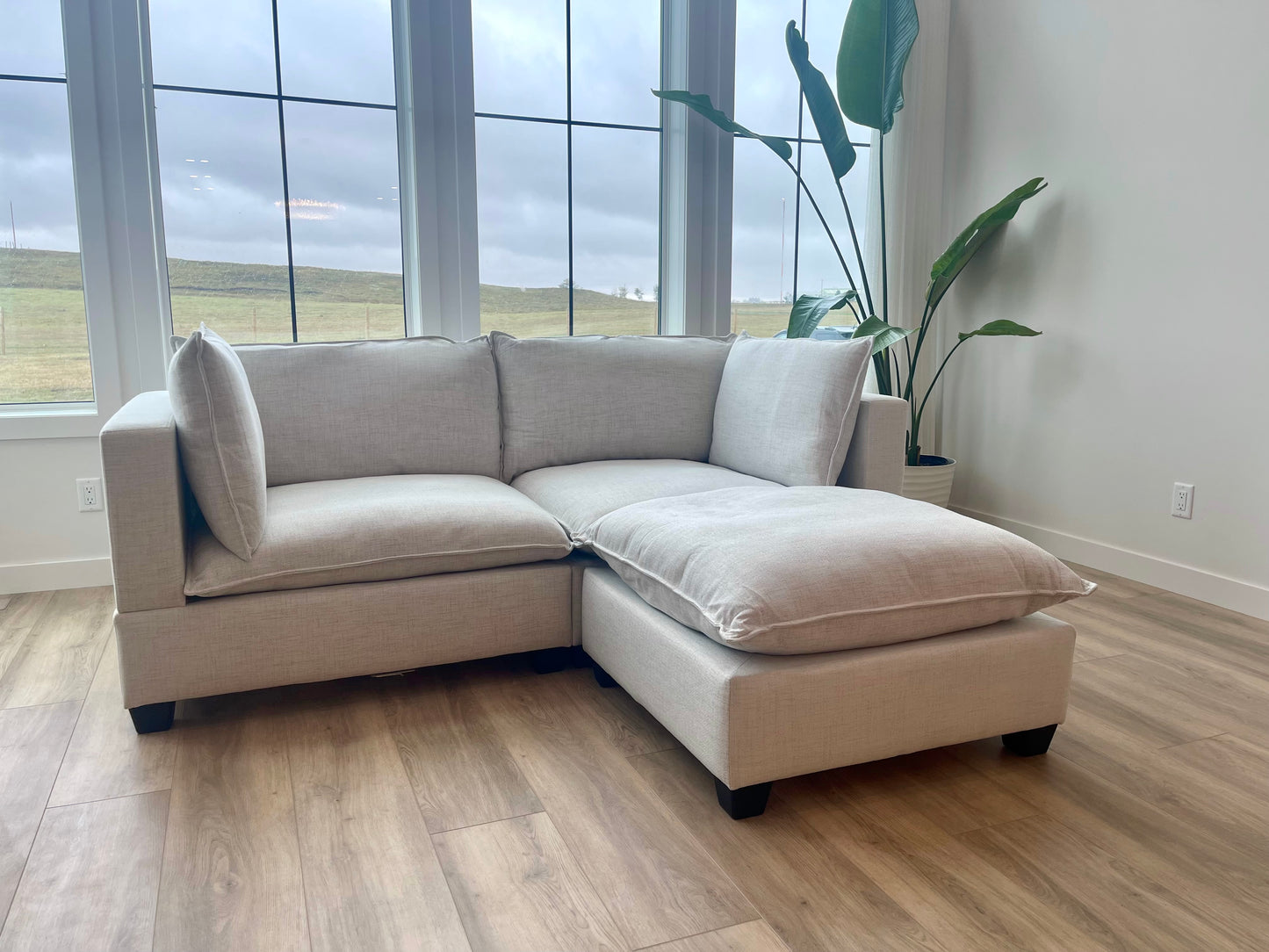 Bliss 3 Piece Sand Colored Sectional