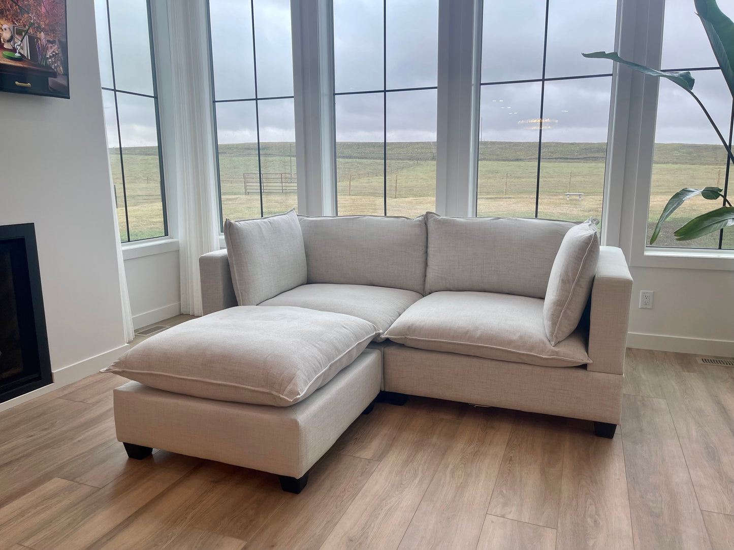 Bliss 3 Piece Sand Colored Sectional