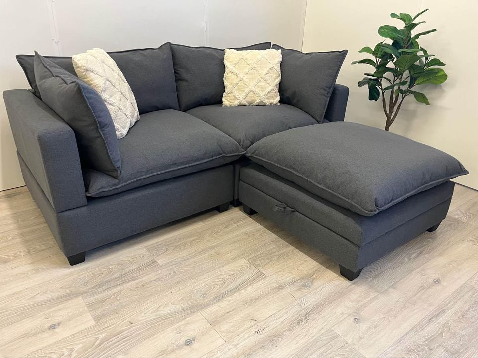 Charcoal 3 Piece Bliss Sectional