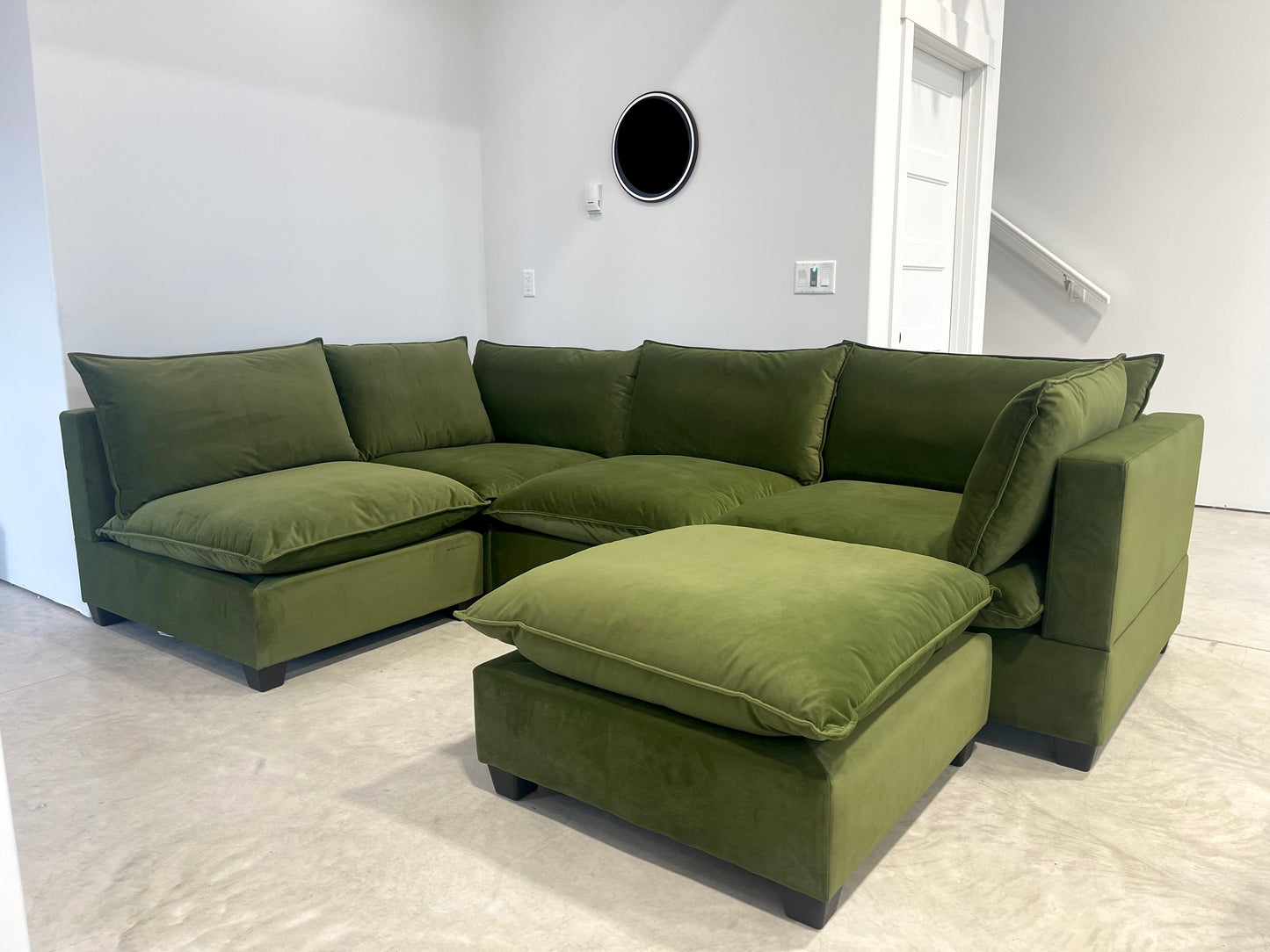 Bliss 5 Piece Olive Sectional