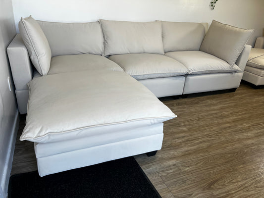 Couch Dude Modular Cloud (Cream Velvet 4 Piece)