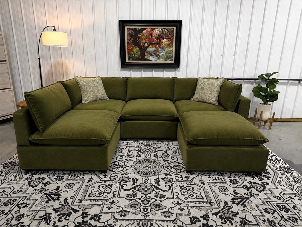 Bellamia Collections "Luna" Performance Sage Velvet (5 Piece)