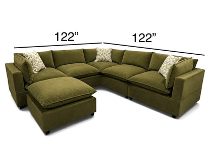 Bellamia Collections "Luna" Performance Sage Velvet (6 Piece)
