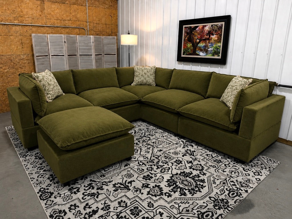 Bellamia Collections "Luna" Performance Sage Velvet (6 Piece)
