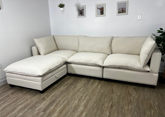 Couch Dude Modular Cloud (Sand Linen 4 Piece)