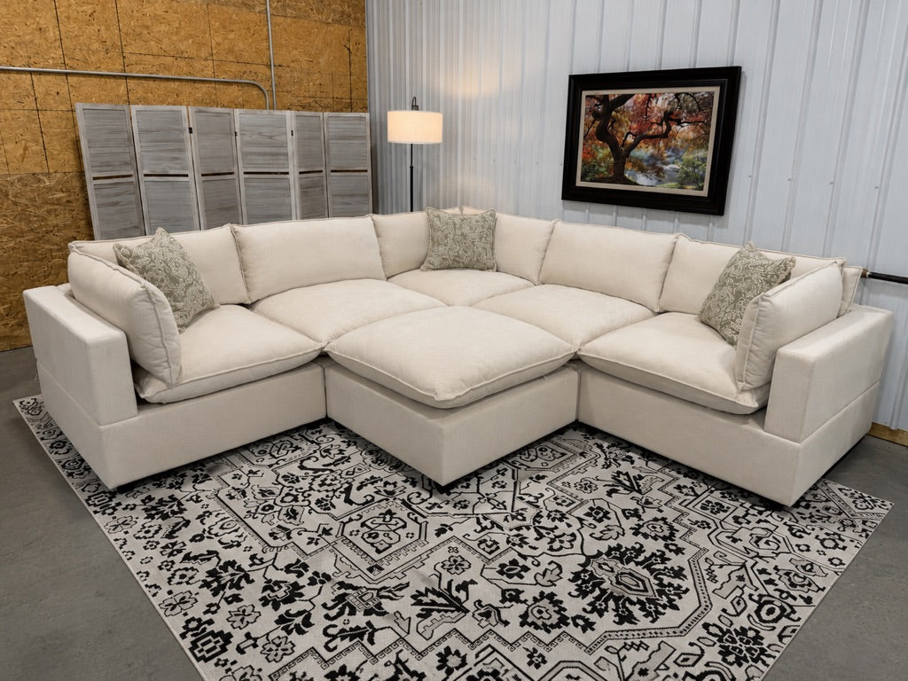 Bellamia Collections "Luna" Cream Chenille (6 Piece)