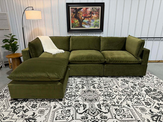 *ETA 6/8* Bellamia Collections "Luna" Performance Sage Velvet (4 Piece)