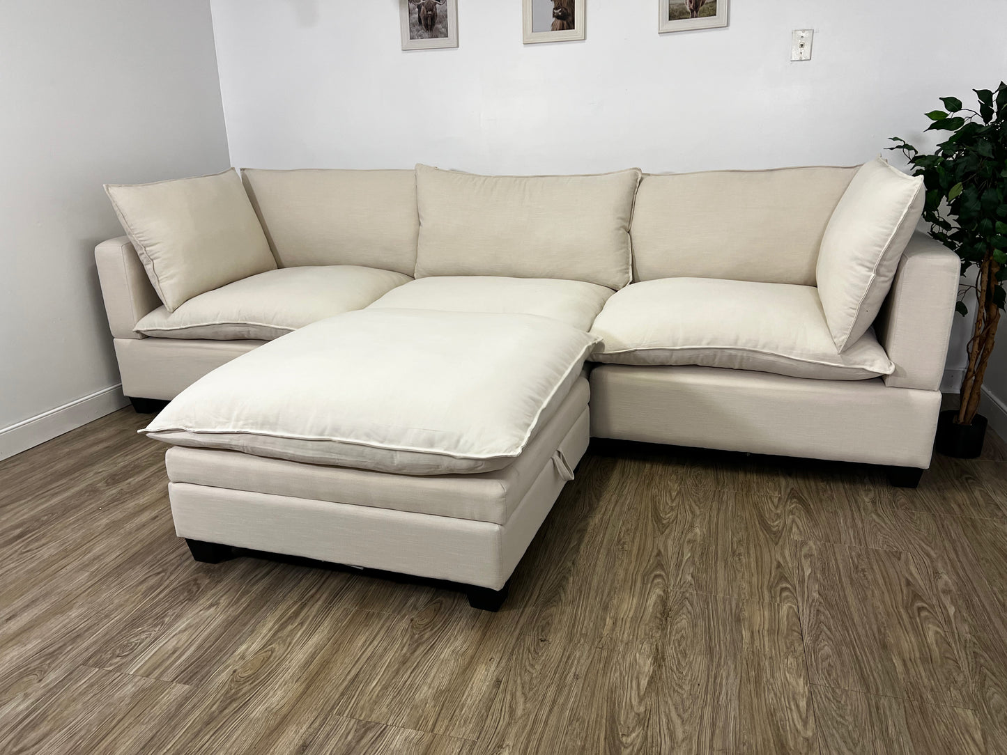 Couch Dude Modular Cloud (Sand Linen 4 Piece)