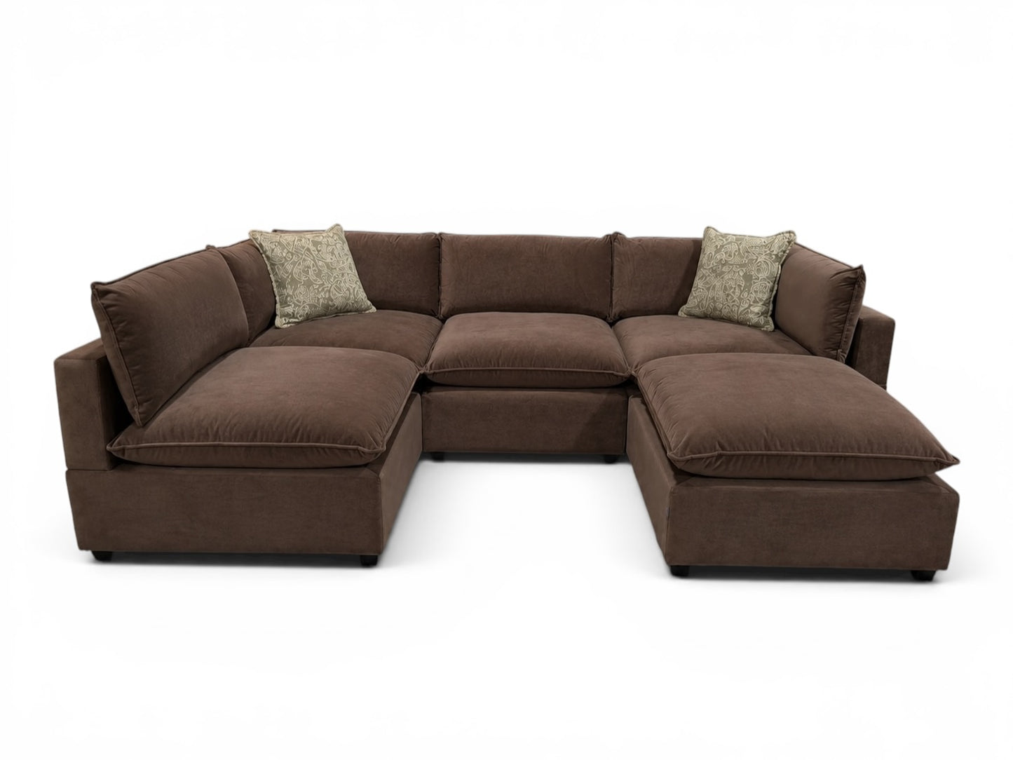 Bellamia Collections "Luna" Performance Chocolate Brown Velvet (5 Piece)