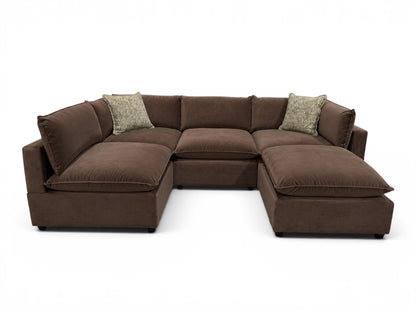 Bellamia Collections "Luna" Performance Chocolate Brown Velvet (5 Piece)