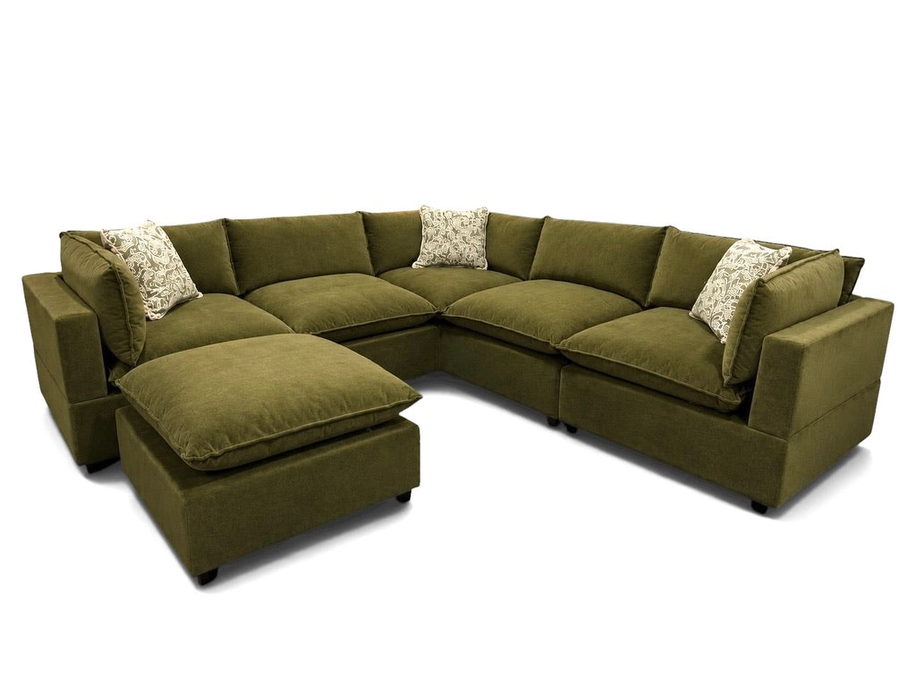 Bellamia Collections "Luna" Performance Sage Velvet (6 Piece)