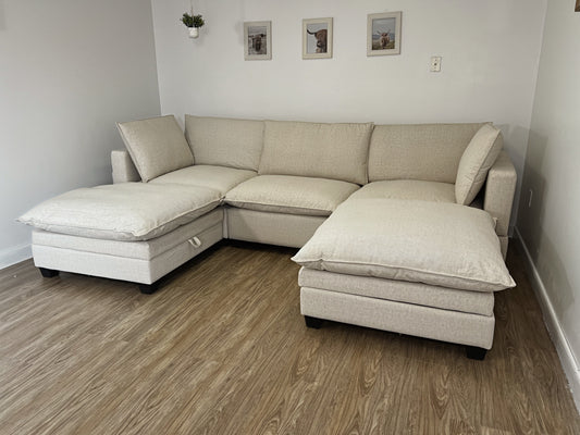 Bliss Sofa + Double Ottoman (Select Color)