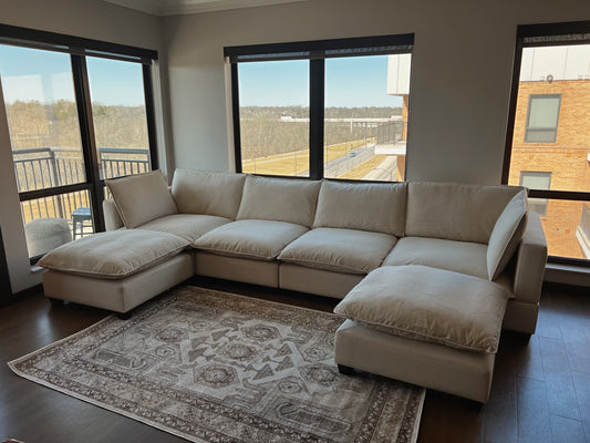 Bliss Grand Sofa + Double Ottoman (Select Color)