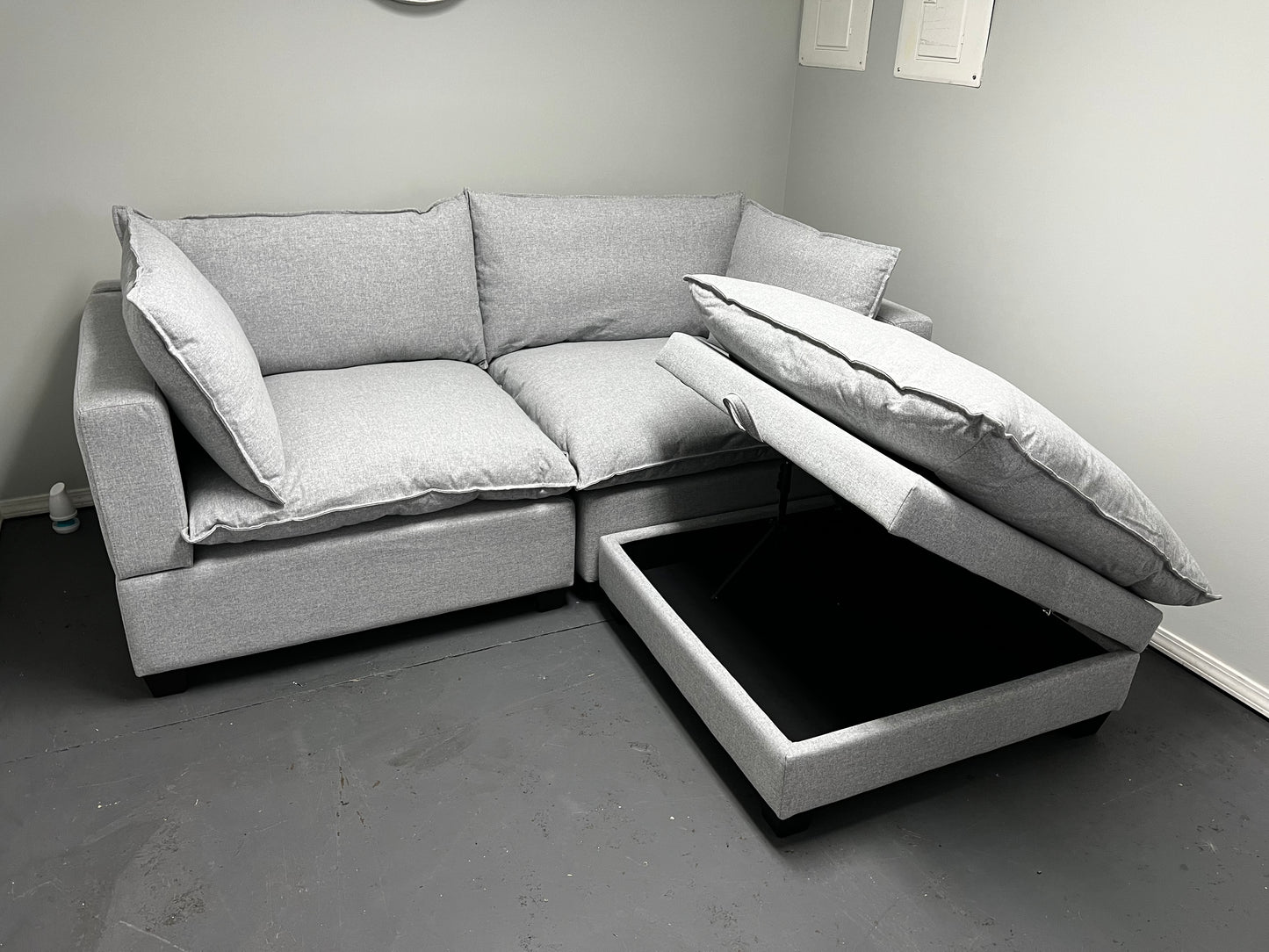 New Bliss 3 Piece Sectional Gray