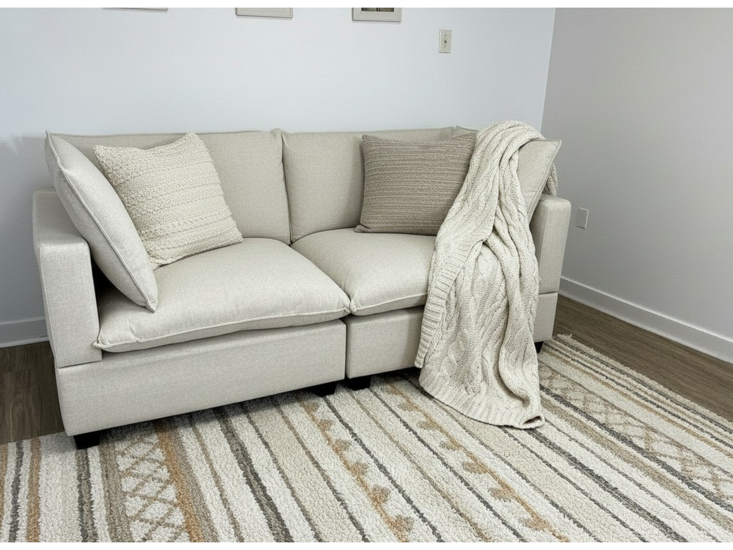 *LEFTOVER STOCK* Couch Dude Modular Cloud (Performance Sand Loveseat)
